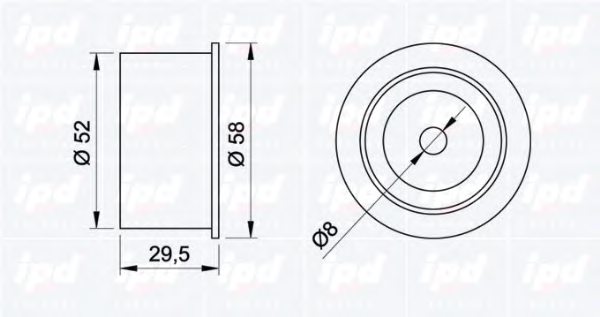 IPD 15-0446 Deflection/Guide Pulley, timing belt